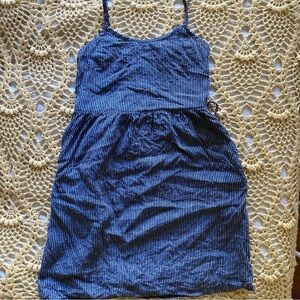 PYNE & SMITH Indigo Stripe #34 Midi Dress